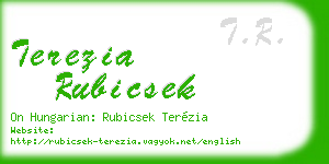 terezia rubicsek business card