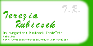 terezia rubicsek business card